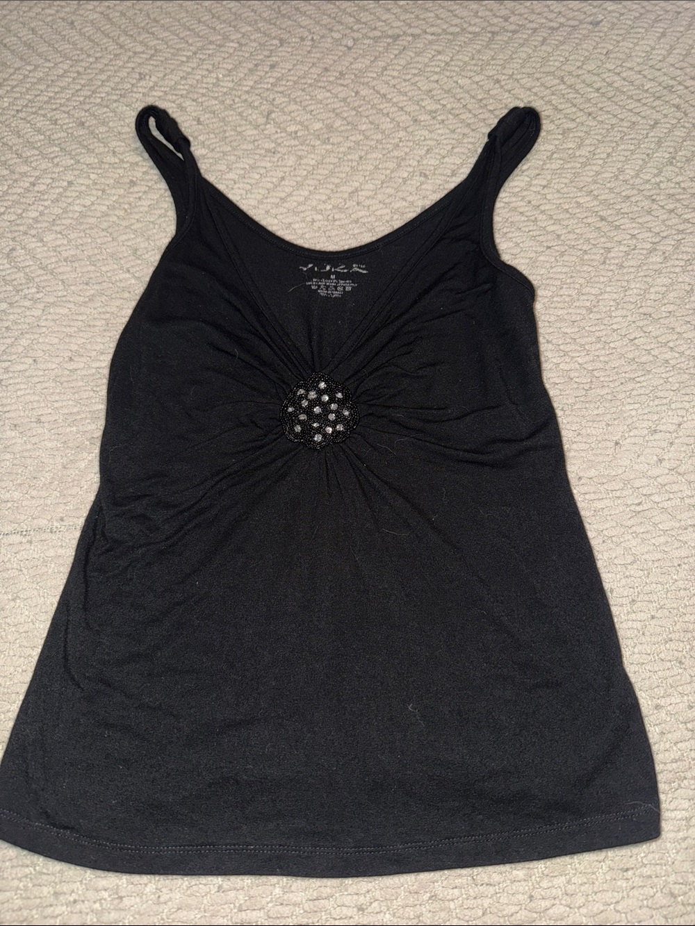 Black Jewel-Accent Tank Top